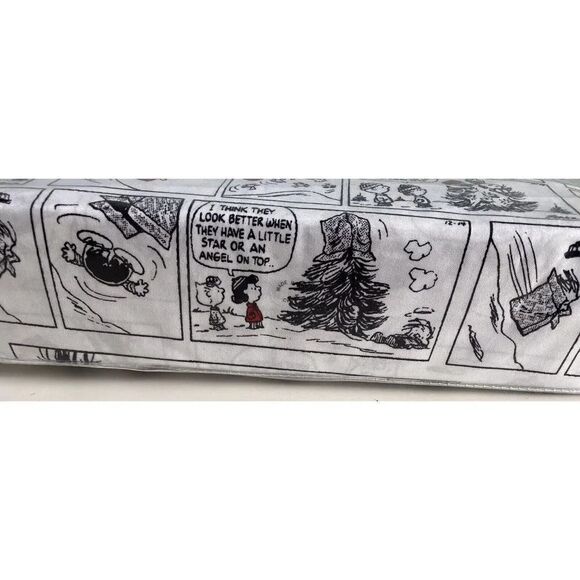 Peanuts Snoopy Holiday Christmas Comic Strip Queen Size Soft Sheet Set NEW - Picture 7 of 16